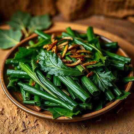 Boiled Cassava Leaves (Pondu-Style)